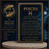 ♓ Piscis - 19 de febrero - 20 de marzo - Conjunto de pulseras de cristal de astrología del zodíaco