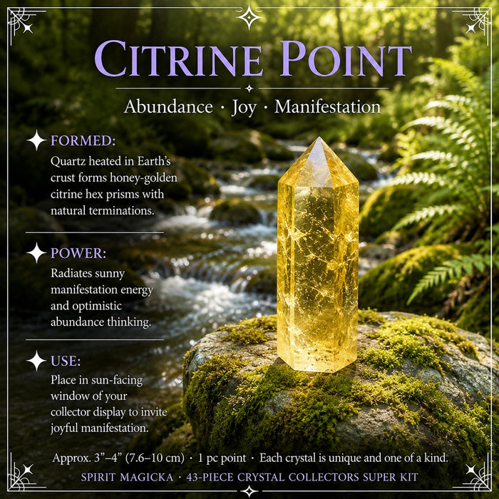 Citrine crystal point