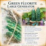Generador grande de fluorita verde