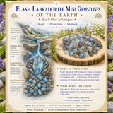 Flash labradoriet mini-edelstenen (partij van 50 gram)