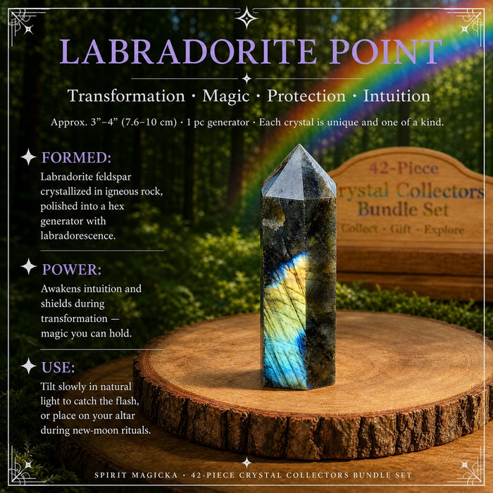 Labradorite crystal point
