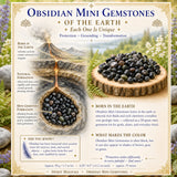Obsidiaan mini-edelstenen (partij van 50 gram / 1,7 oz)