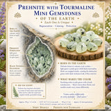 Prehniet met toermalijn mini-edelstenen (partij van 50 gram / 1,7 oz)
