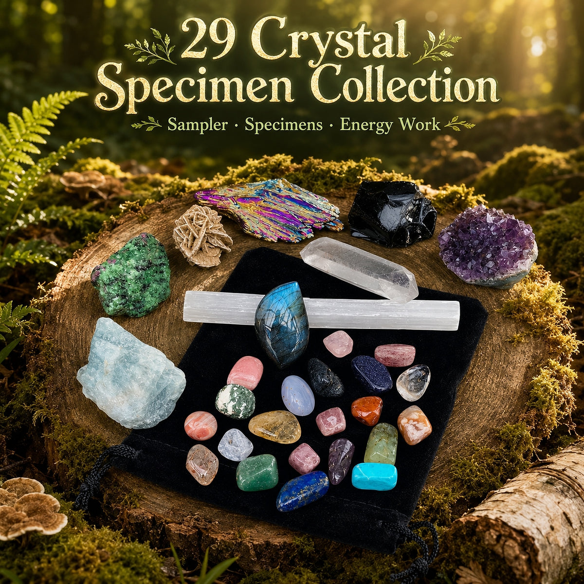 29 Kristal Süper Numune Alma Kiti + Kadife Taşıma Çantası