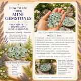Prehniet met toermalijn mini-edelstenen (partij van 50 gram / 1,7 oz)