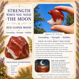 Red Jasper Crescent Moonstones