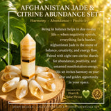 Afghanistan Jade Balance & Citrine Abundance Set
