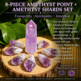 8-Piece Amethyst Point & Shards Set