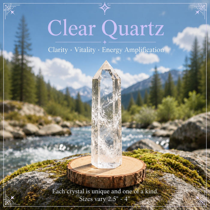 Clear Quartz crystal point