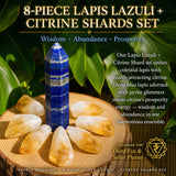 Σετ 8 τεμαχίων Lapis Lazuli + Citrine Shards