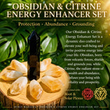 Ensemble d'amélioration de l'énergie d'obsidienne et de citrine