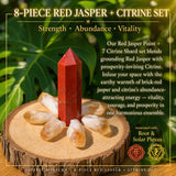 8-Piece Red Jasper + Citrine Set