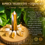 8-Piece Tiger's Eye + Citrine Set