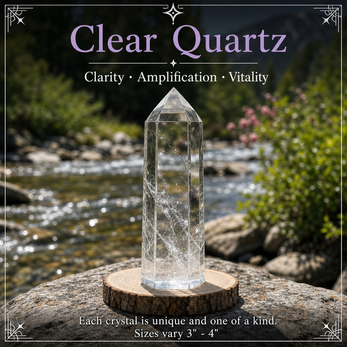 Clear Quartz crystal point