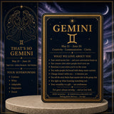 ♊ Géminis - 21 de mayo - 20 de junio - Conjunto de pulseras de cristal de astrología del zodíaco