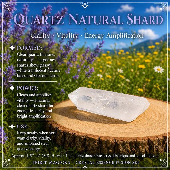 Clear quartz shard with glassy faces