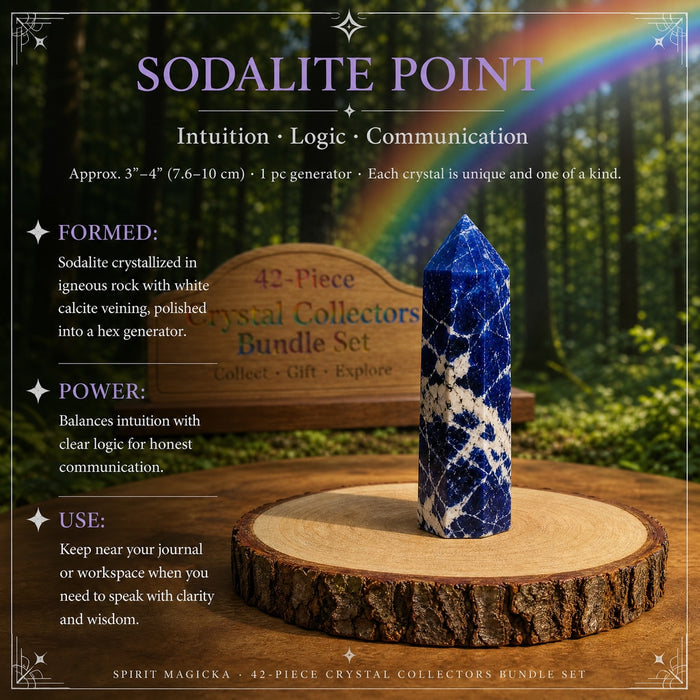 Sodalite crystal point