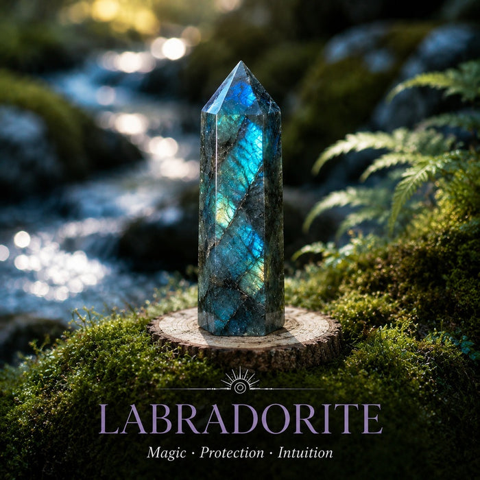 Labradorite crystal point