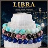 ♎ Libra - 23 de septiembre al 22 de octubre - Conjunto de pulseras de cristal de astrología del zodíaco