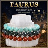 ♉ Tauro - 20 de abril - 20 de mayo - Conjunto de pulseras de cristal de astrología del zodíaco