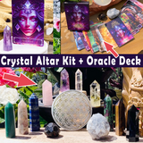 🌙 Sacred Feminine Awakening Oracle Deck & 13 Crystal Altar Set
