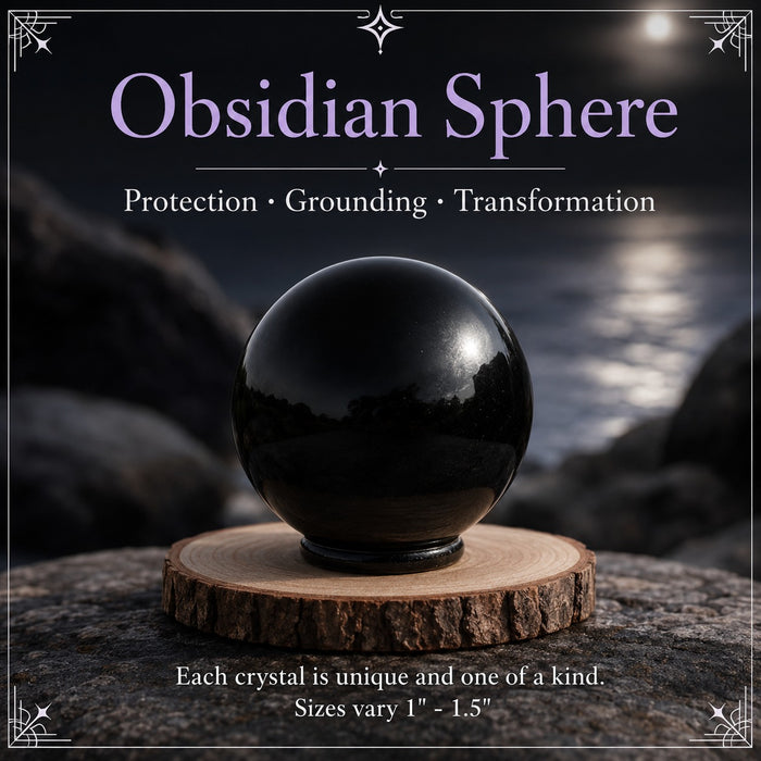 Obsidian mini sphere