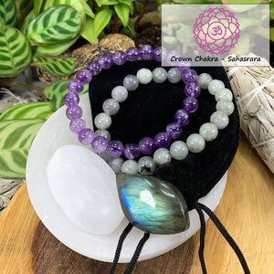Crown Chakra Mala armbåndssæt🌈