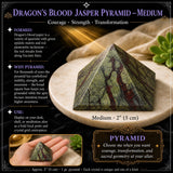 Piramide di diaspro sangue di drago - media