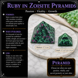 Rubino in Piramide di Zoisite - Medio