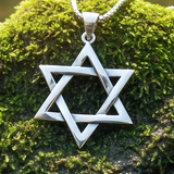 Silver Star of David Necklace