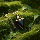 Black Onyx & Gold Guardian Necklace -