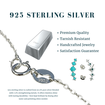 Blue Howlite & Silver Cuff Earrings