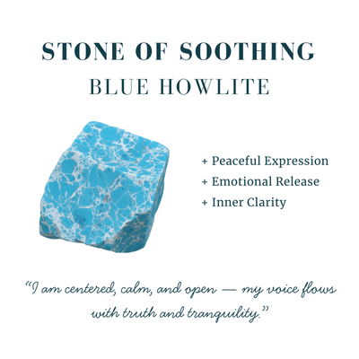 Blue Howlite & Silver Feather Ring