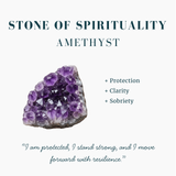 Amethyst Sacred Geometry Hand Cut Faceted Crystal