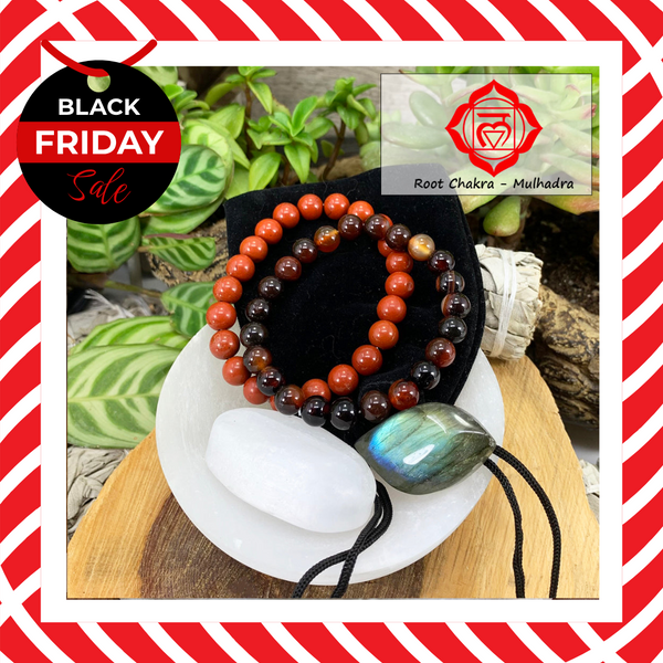 Root Chakra Mala Bracelet Set 🌈