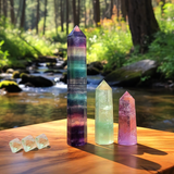 Sacred Fluorite & Amethyst Energy Set