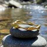 Gold Wave Ring of Flow