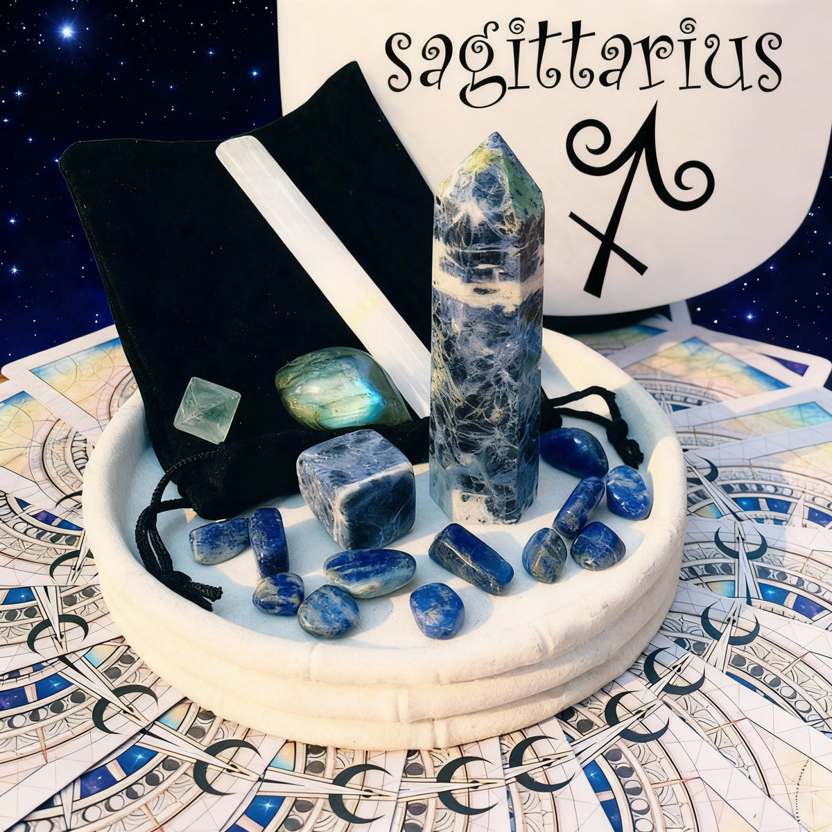 ♐ Skytten - 22. november - 21. december - Zodiac Crystal Fusion Sæt med etui