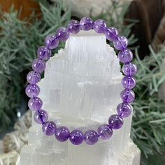 Βραχιόλι Mala Amethyst με βελούδινο πουγκί