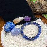 Blue Aventurine Mala Bracelet Synergy Pouch Set