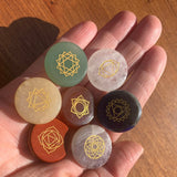 PRIZE WINNER!  7-Chakra Etched Crystal Stone Set (Just Pay Cost of Shipping)