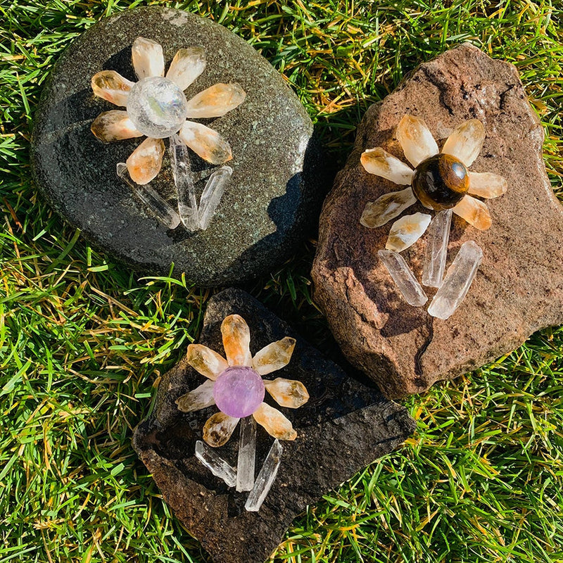 READY Clear Quartz Crystal Mini Flower Power Kit 🌼 - rawstone