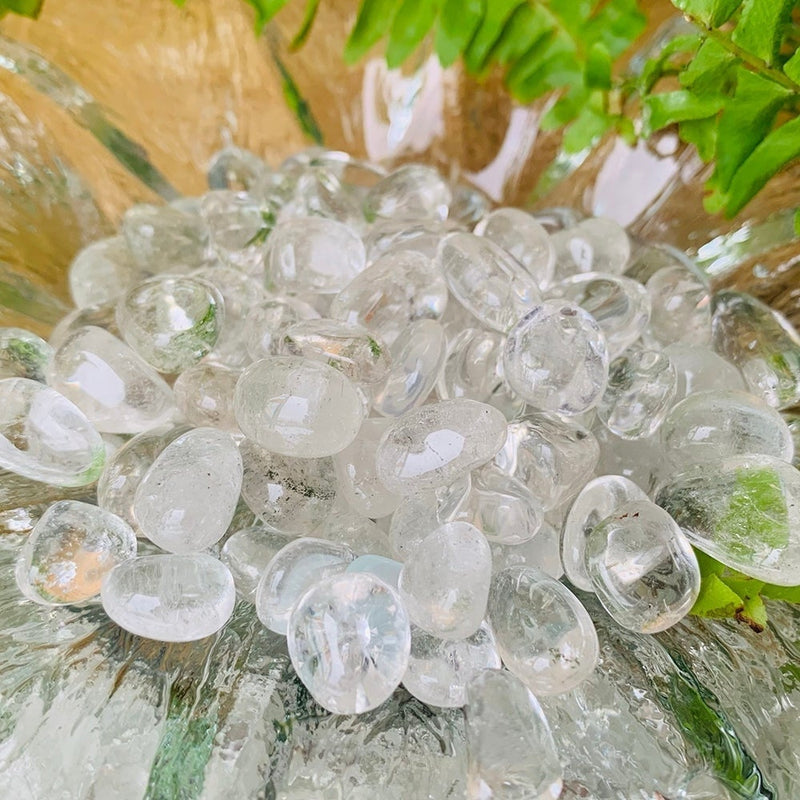 WORKING ON Clear Quartz Pebble Stones - tumbledstone