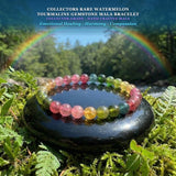 Collectors Rare Watermelon Tourmaline Gemstone Mala Bracelet