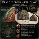Piramide di diaspro sangue di drago - media