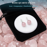 Earrings - Rose Quartz Studs