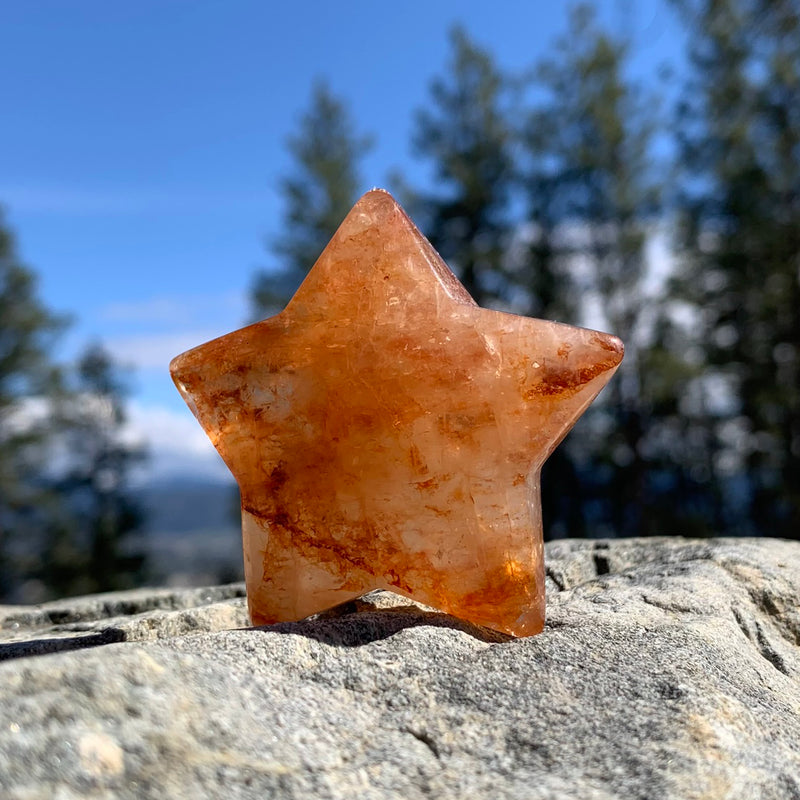 Fire Quartz Star Shape