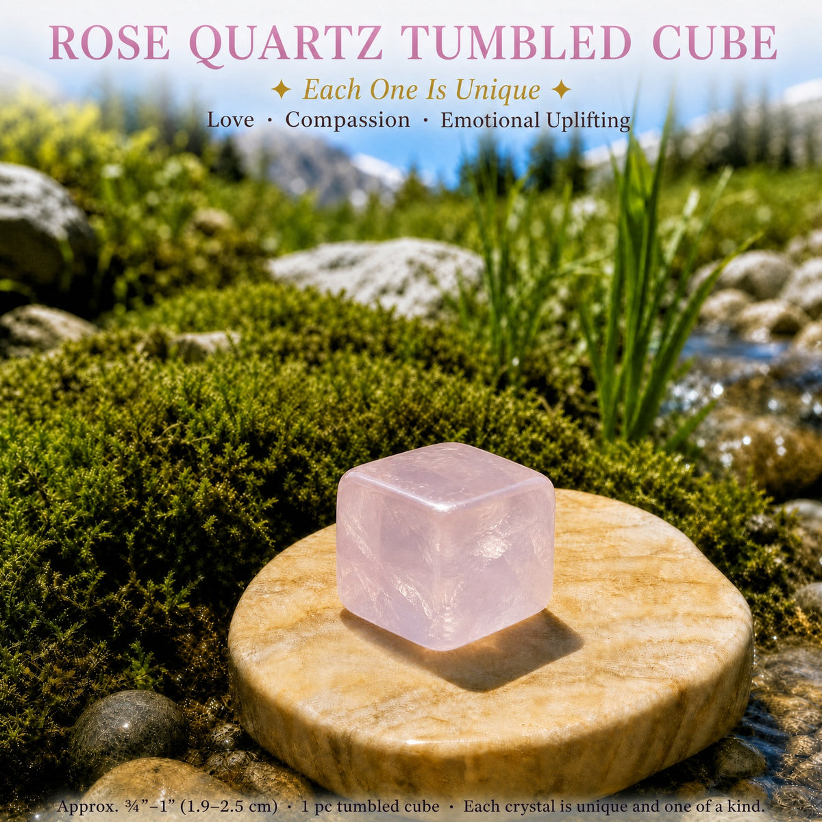 Pembe Kuvars Eskitme Küp