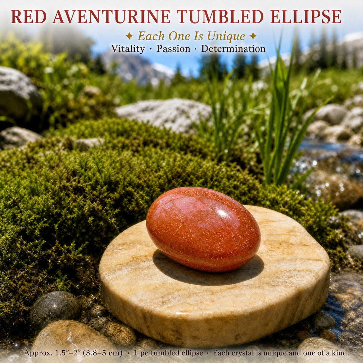 Kırmızı Aventurin Eskitme Taşı
