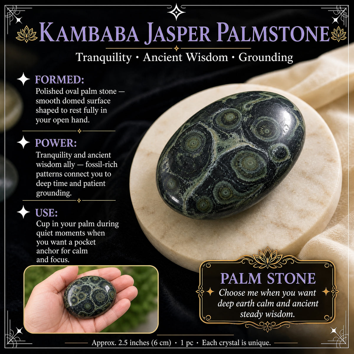Kambaba Jasper Palmstone